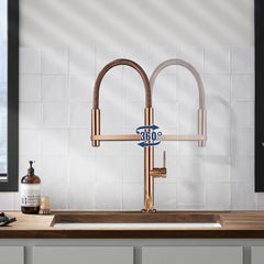 Magnetic Docking Kitchen Faucet with Pull Down Sprayer, Dual-Function Spray and 360 Degree Swivel, Commercial Spring Kitchen Faucet