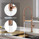 Magnetic Docking Kitchen Faucet with Pull Down Sprayer, Dual-Function Spray and 360 Degree Swivel, Commercial Spring Kitchen Faucet