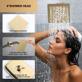Push-Button Switch Shower Faucet Set With 2-In-1 Handheld Showerhead JK0407