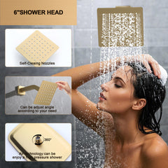 Push-Button Switch Shower Faucet Set With 2-In-1 Handheld Showerhead JK0407