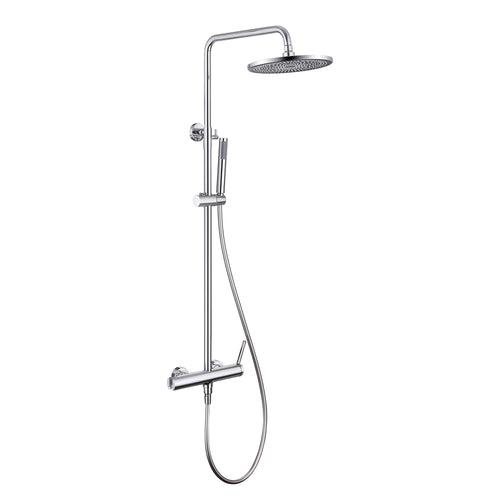 Wall Mounted Rain Shower Head With Adjustable Handheld Slide Bar Shower System
