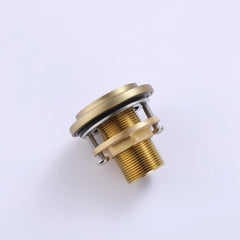 Brushed Gold Matte Black Deck Mounted Roman Bathtub Faucet With Tub Filler And Hand Shower