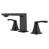 Widespread Two Handle 3-Hole Bathroom Sink Faucet In Matte Black Brushed Gold