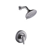 Brushed Nickel Bathroom Rain Shower Head With Pressure Balance Valve
