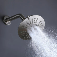 Brushed Nickel Bathroom Rain Shower Head With Pressure Balance Valve
