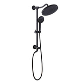 10" Rainfall Shower Head 5-Function Handheld Shower With Slide Bar in Matte Black (Main Body Not Included)