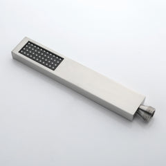 Brushed Nickel Thermostatic Shower System With 10" Rain Shower Head, Mixer Thermostatic Valve, Handheld Shower With Adjustable Slide Bar