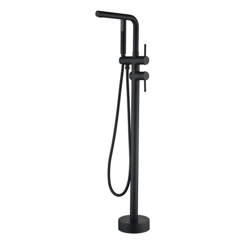 Swivel Longer Tub Spout Freestanding Tub Faucet with Hand Shower