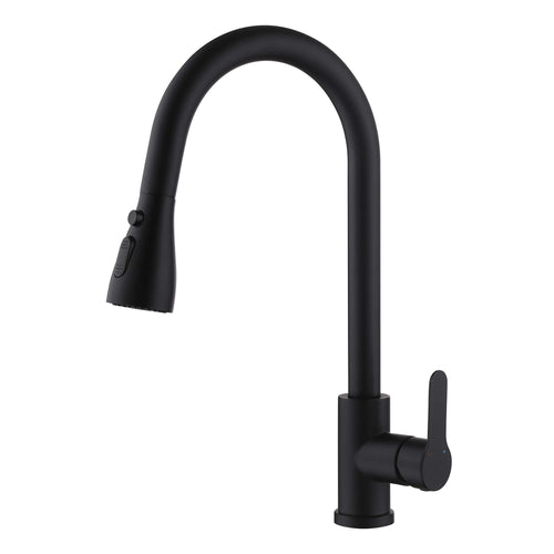 Modern Single Handle Pull-Down Sprayer Kitchen Faucet with 3 Water Mode