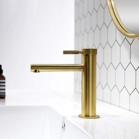 Smooth Two Functions Bathroom Sink Faucet Mounted Roman