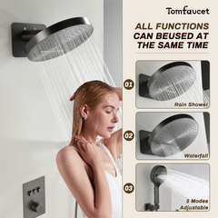 Thermostatic Shower Systems Wall Mounted Rain Shower Systems TF00S2
