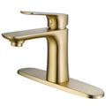 1-Hole Single-Handle Bathroom Sink Faucet with 10-Inch Deck Plate