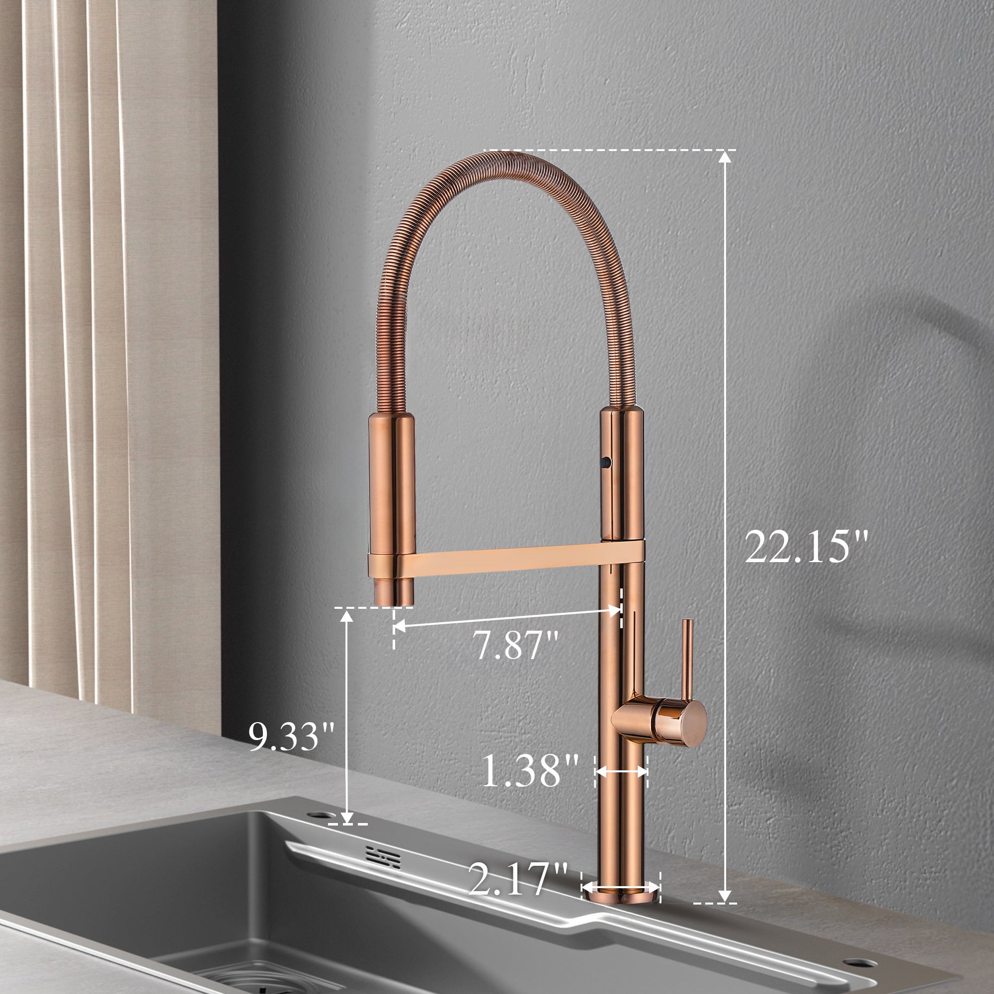 Magnetic Docking Kitchen Faucet with Pull Down Sprayer, Dual-Function Spray and 360 Degree Swivel, Commercial Spring Kitchen Faucet