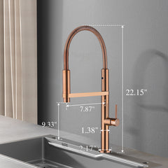 Magnetic Docking Kitchen Faucet with Pull Down Sprayer, Dual-Function Spray and 360 Degree Swivel, Commercial Spring Kitchen Faucet