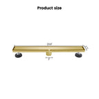 2-in-1 Dual-Cover Linear Drain with Removable Hair Strainer