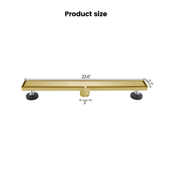 2-in-1 Dual-Cover Linear Drain with Removable Hair Strainer