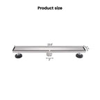 2-in-1 Dual-Cover Linear Drain with Removable Hair Strainer
