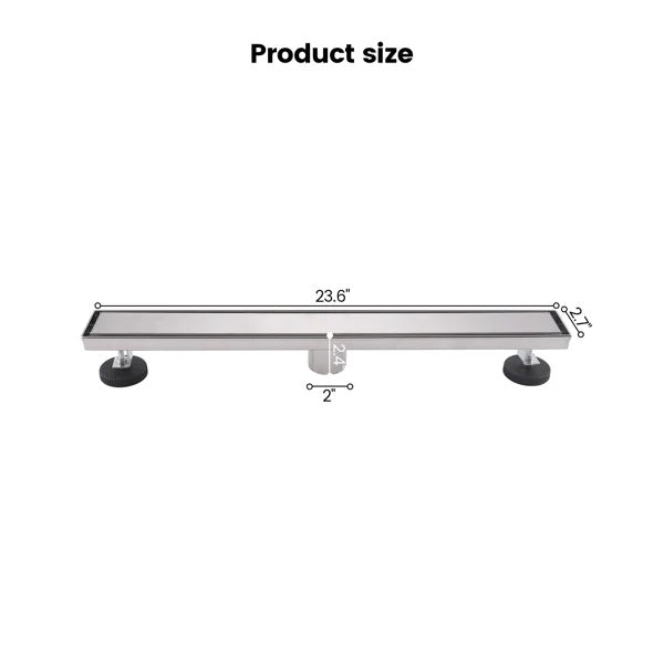 2-in-1 Dual-Cover Linear Drain with Removable Hair Strainer