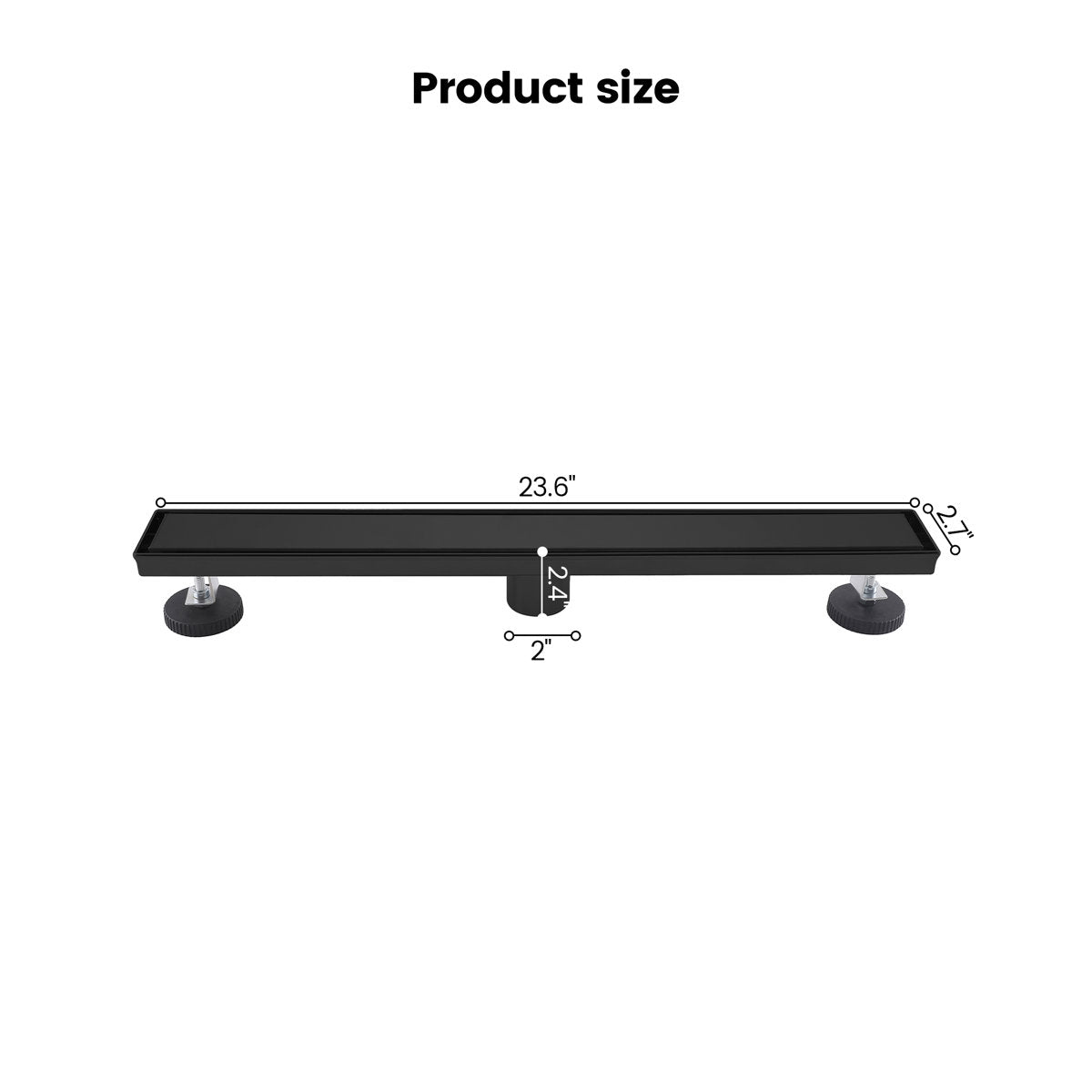2-in-1 Dual-Cover Linear Drain with Removable Hair Strainer