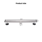 2-in-1 Dual-Cover Linear Drain with Removable Hair Strainer