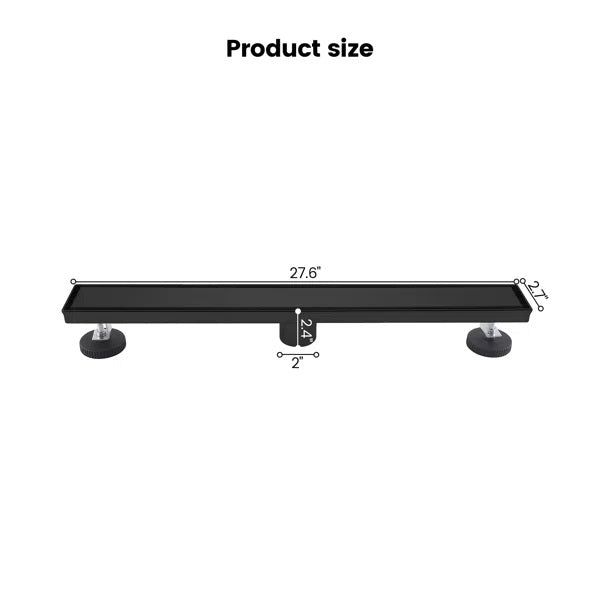 2-in-1 Dual-Cover Linear Drain with Removable Hair Strainer