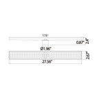 Modern Linear Grid Shower Drain with Removable Anti-Clog Hair Strainer Basket