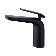 Single Handle 1-Hole Modern Bathroom Sink Faucet In Matte Black