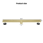 Modern Linear Grid Shower Drain with Removable Anti-Clog Hair Strainer Basket