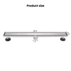 2-in-1 Dual-Cover Linear Drain with Removable Hair Strainer