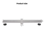 Modern Linear Grid Shower Drain with Removable Anti-Clog Hair Strainer Basket