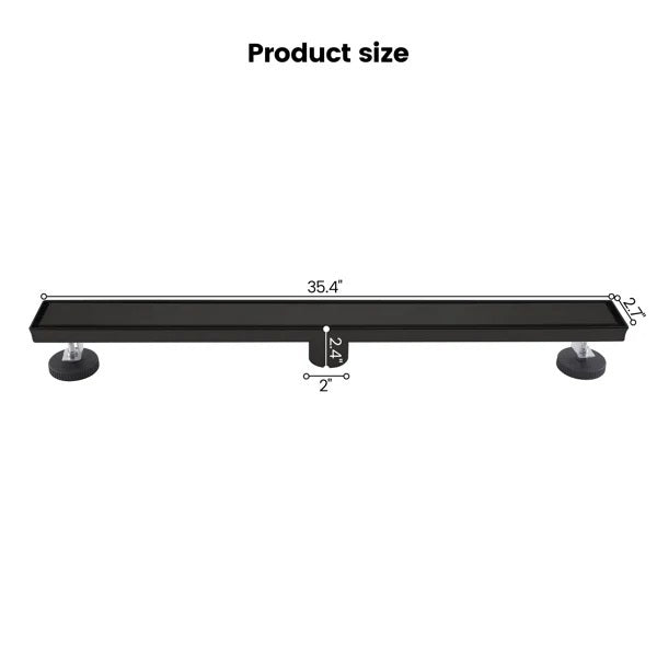 2-in-1 Dual-Cover Linear Drain with Removable Hair Strainer