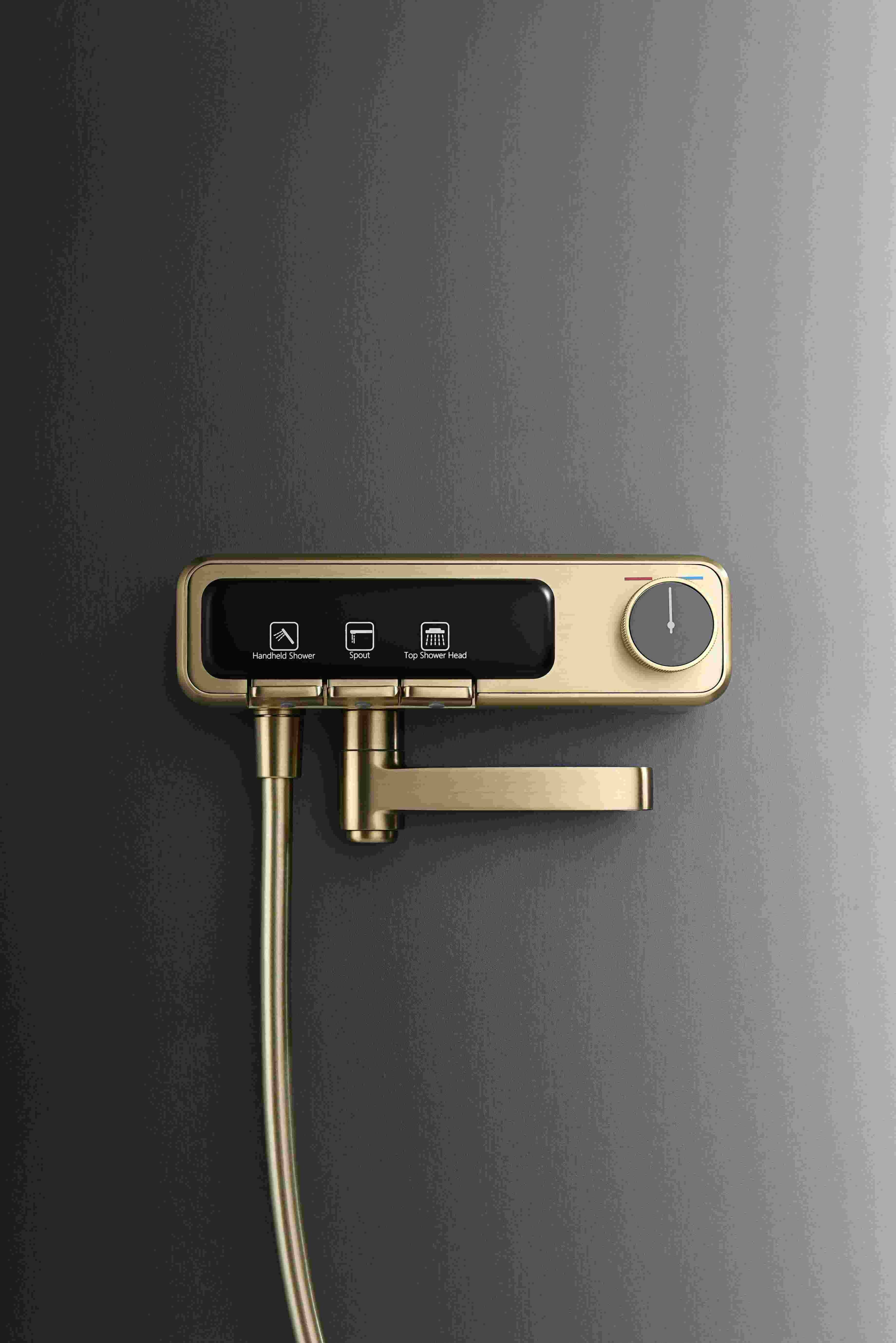 Rainfall Shower System 10" Square Shower Head with Rotable Handheld Sprayer, Wall Mounted Bathroom Shower Combo with Foldable Tub Spout, Anti-Rust Solid Brass Valve Diverter