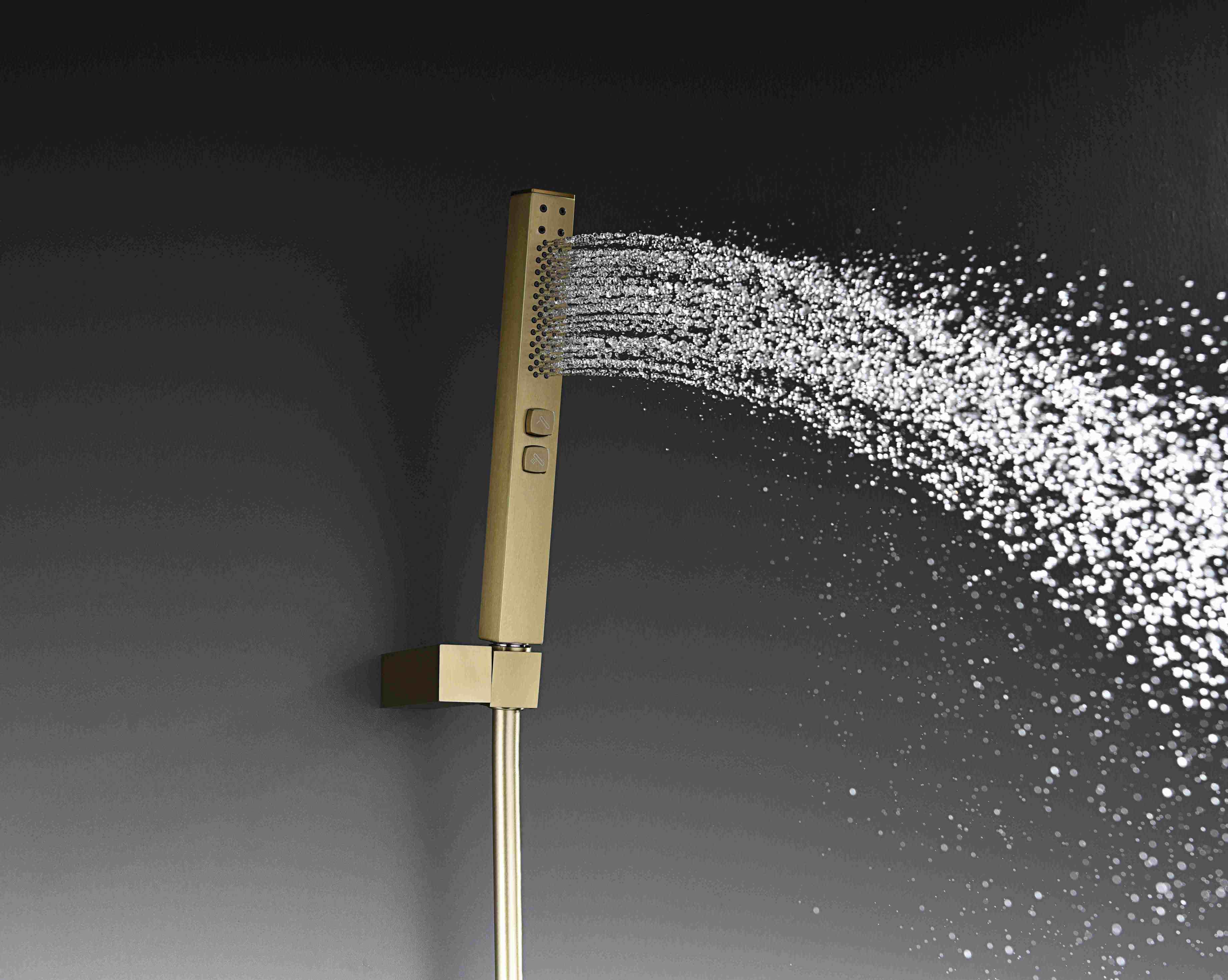 Rainfall Shower System 10" Square Shower Head with Rotable Handheld Sprayer, Wall Mounted Bathroom Shower Combo with Foldable Tub Spout, Anti-Rust Solid Brass Valve Diverter