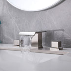 6-12'' Widespread Waterfall Bathroom Faucet with 304 Stainless Steel Storage Top