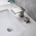 6-12'' Widespread Waterfall Bathroom Faucet with 304 Stainless Steel Storage Top