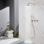2-Functions Dual-Head Shower System with Thin Circular Rainfall Head