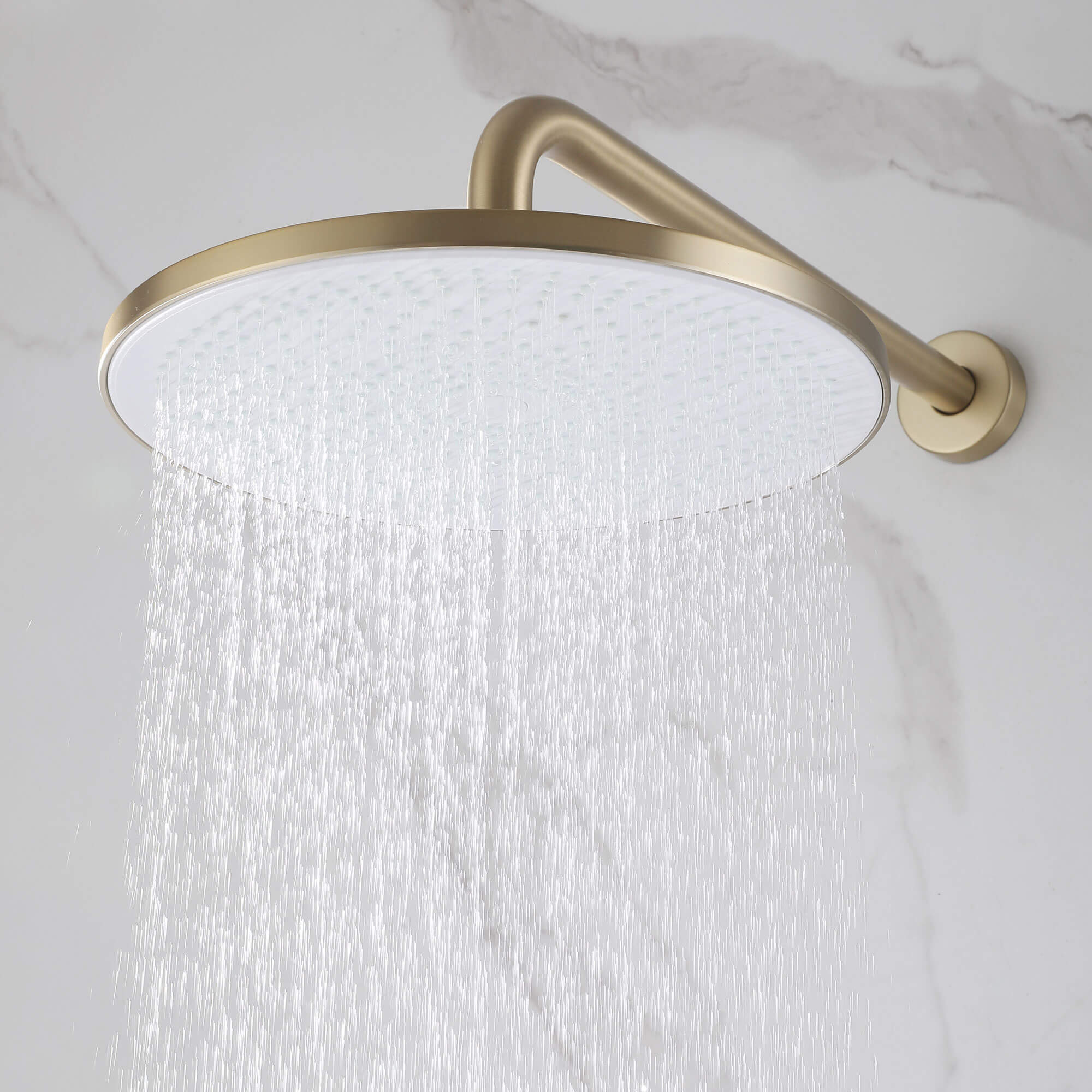 2-Functions Dual-Head Shower System with Thin Circular Rainfall Head