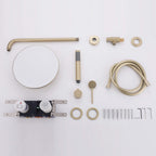 2-Functions Dual-Head Shower System with Thin Circular Rainfall Head