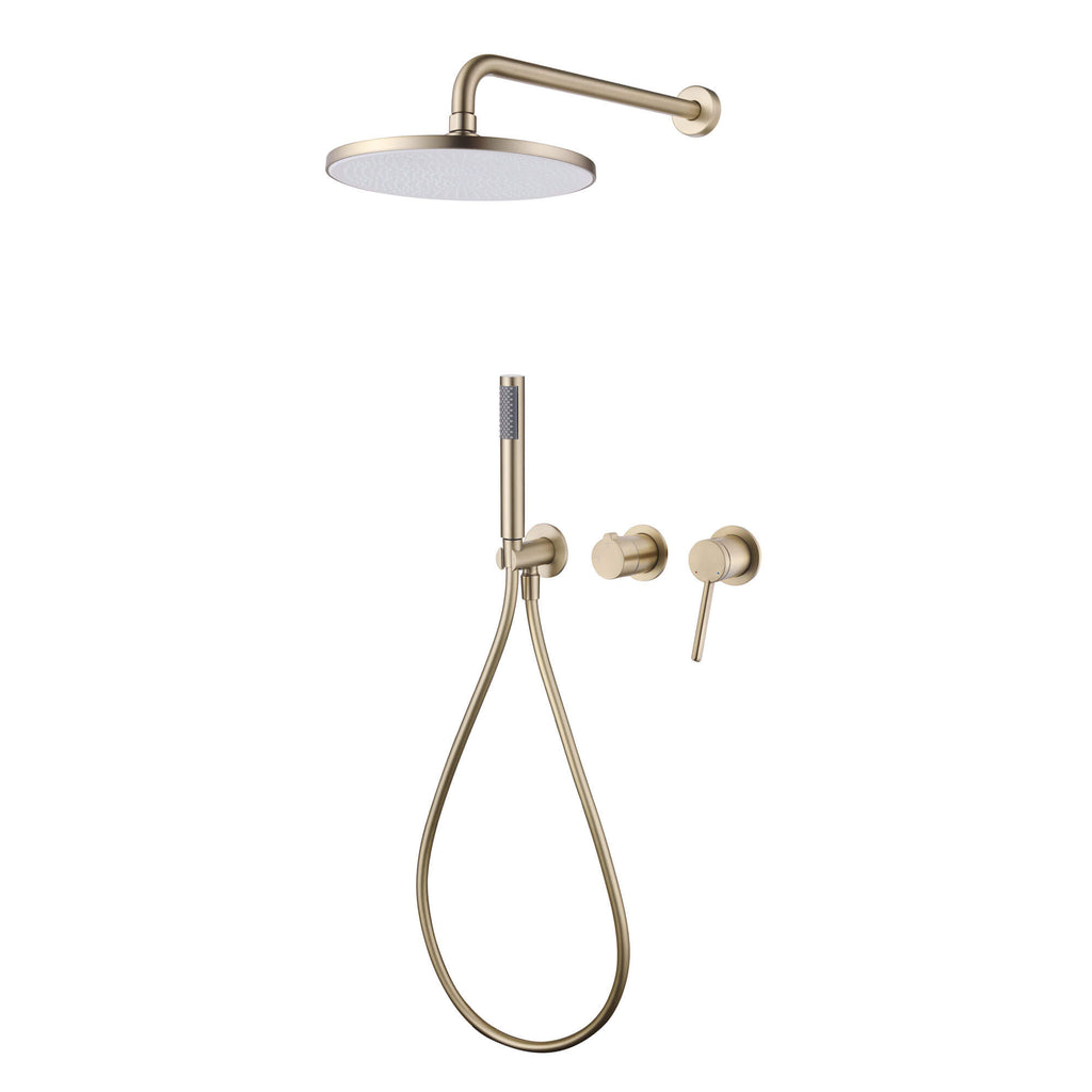 2-Functions Dual-Head Shower System with Thin Circular Rainfall Head