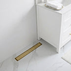 2-in-1 Dual-Cover Linear Drain with Removable Hair Strainer