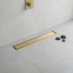 2-in-1 Dual-Cover Linear Drain with Removable Hair Strainer