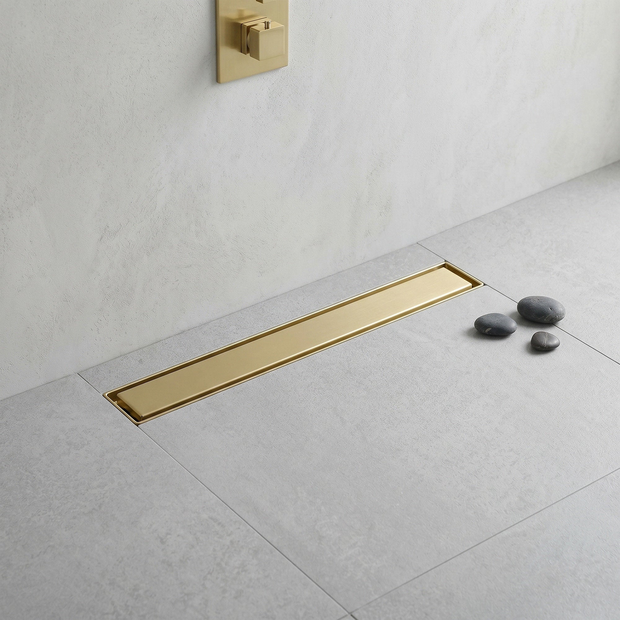 2-in-1 Dual-Cover Linear Drain with Removable Hair Strainer