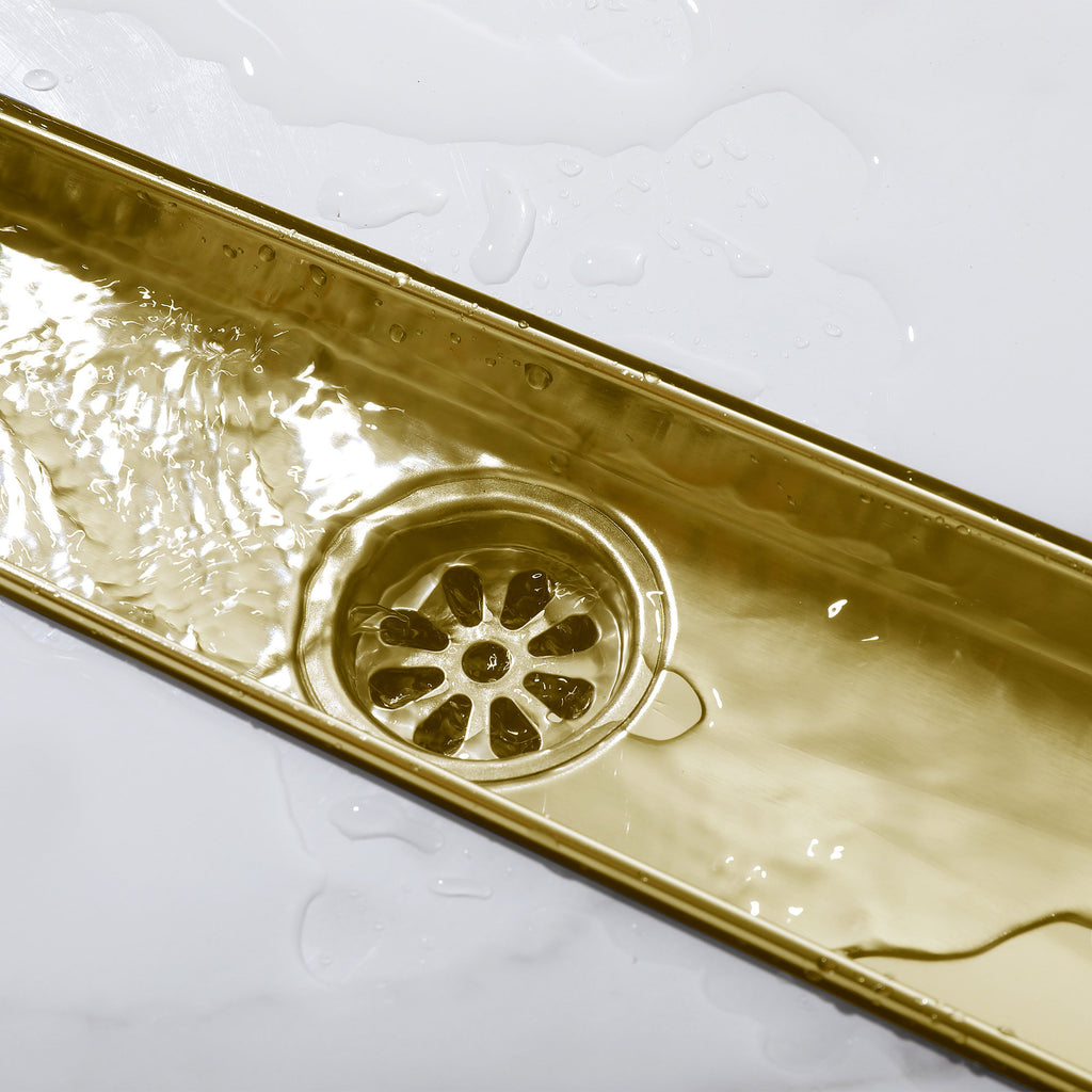 2-in-1 Dual-Cover Linear Drain with Removable Hair Strainer
