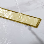 2-in-1 Dual-Cover Linear Drain with Removable Hair Strainer