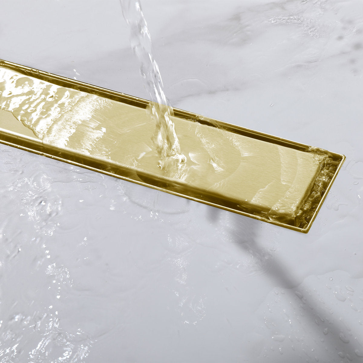 2-in-1 Dual-Cover Linear Drain with Removable Hair Strainer