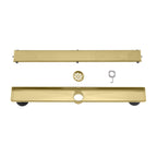 2-in-1 Dual-Cover Linear Drain with Removable Hair Strainer