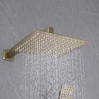 Concealed Tub Shower System with Fold-Away Tub Spout & 3-Function Hand Shower