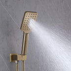 Concealed Tub Shower System with Fold-Away Tub Spout & 3-Function Hand Shower