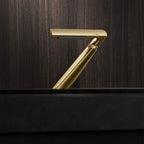 6.2" H Brass Single Hole Waterfall Bathroom Sink Faucet