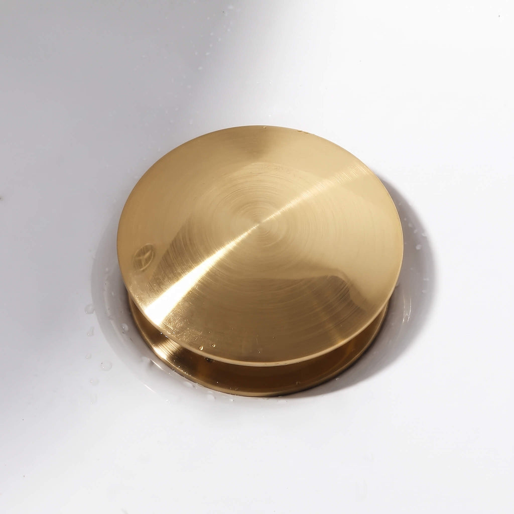 Wide‑Top Pop-Up Drain for Bathroom Sinks with Overflow
